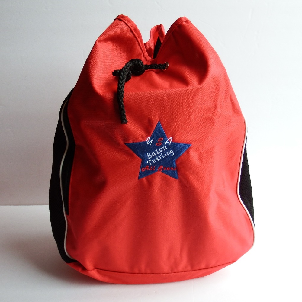 Drawstring Nylon Mesh Sports Backpack